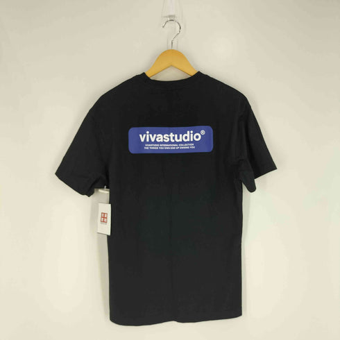 ビバスタジオ vivastudio 両面ロゴプリント クルーネック Tシャツ メンズ import:S