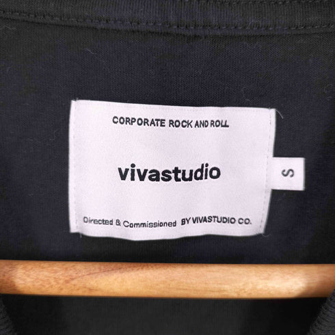 ビバスタジオ vivastudio 両面ロゴプリント クルーネック Tシャツ メンズ import:S