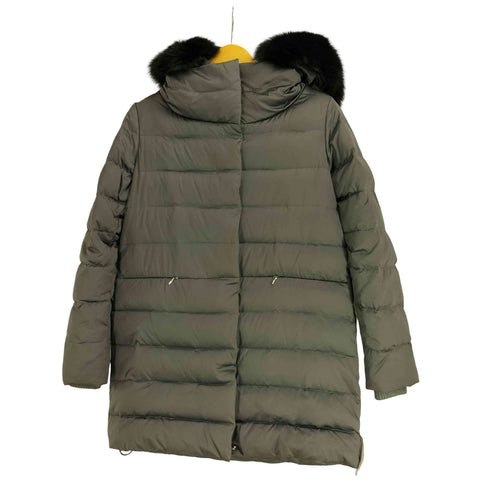 Filomo フォックスファー フーデッド ダウン ロングコート レディース import:M