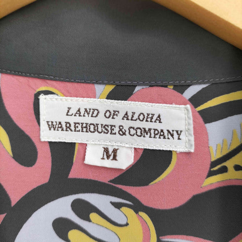 ウエアハウス WAREHOUSE LAND OF ALOHA 花柄 ループカラー S/S アロハシャツ メンズ import:M