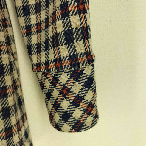 シアーズ Sears 70S ポリ混 アクリル チェック L/S シャツ レディース 10