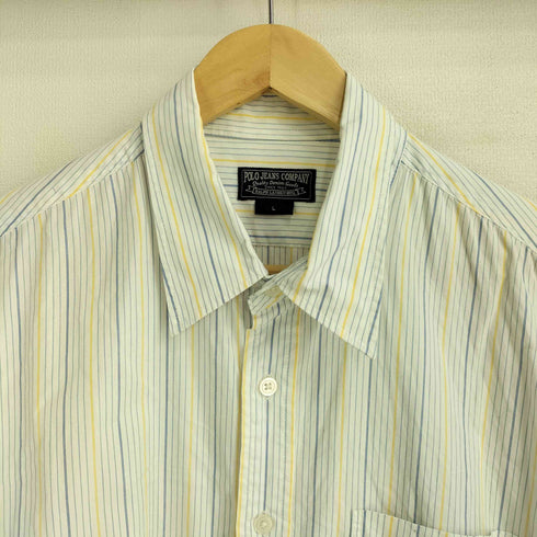 ポロジーンズカンパニーラルフローレン POLO JEANS COMPANY RALPH LAUREN マルチストライプ S/S シャツ メンズ import:L