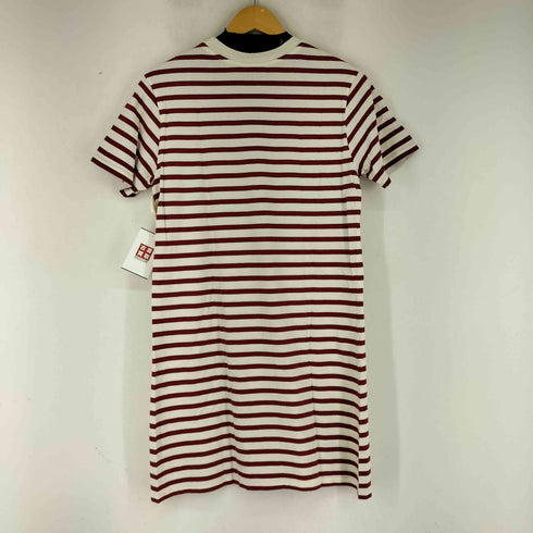 メゾンキツネ MAISON KITSUNE フロントプリント S/S ボーダーワンピース レディース JPN:S