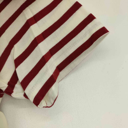 メゾンキツネ MAISON KITSUNE フロントプリント S/S ボーダーワンピース レディース JPN:S