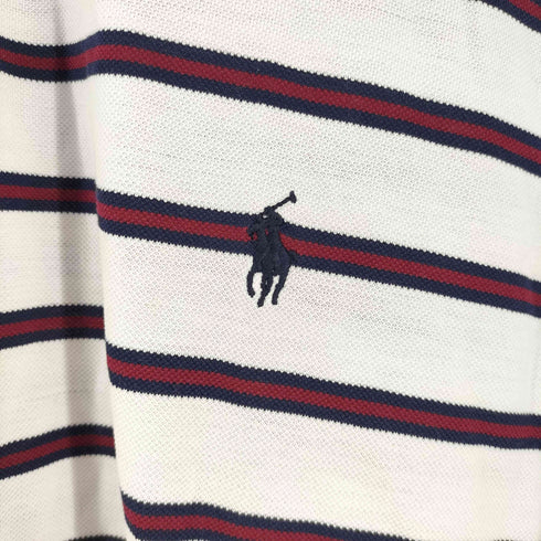 ポロゴルフラルフローレン POLO GOLF RALPH LAUREN ポニー刺繍 ボーダー ピマコットン 鹿の子ポロシャツ メンズ import:L