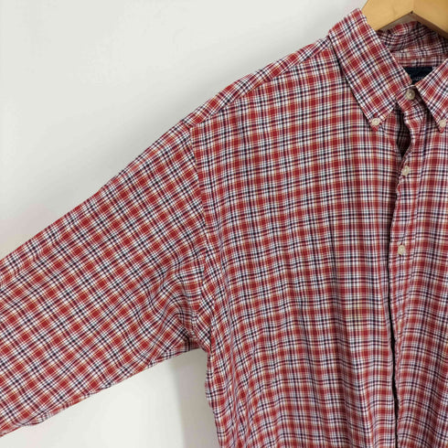 ポロバイラルフローレン Polo by RALPH LAUREN 90S 香港製 BLAKE ポニー刺繍 マドラスチェック B.D. L/S コットン シャツ メンズ import:L