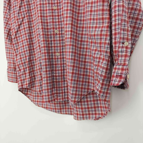 ポロバイラルフローレン Polo by RALPH LAUREN 90S 香港製 BLAKE ポニー刺繍 マドラスチェック B.D. L/S コットン シャツ メンズ import:L