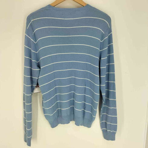 ポロバイラルフローレン Polo by RALPH LAUREN 90S ポニー刺繍 ボーダー ピマ コットン ニット セーター メンズ import:L