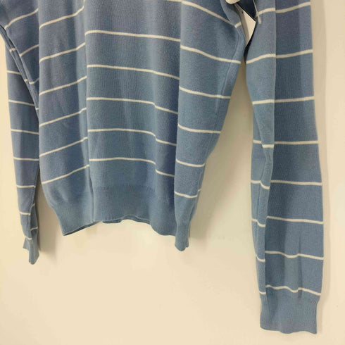ポロバイラルフローレン Polo by RALPH LAUREN 90S ポニー刺繍 ボーダー ピマ コットン ニット セーター メンズ import:L