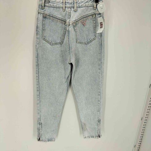 ゲスジーンズ GUESS JEANS 90S USA製 裾ジップ ケミカルウォッシュ テーパード デニム パンツ レディース 28
