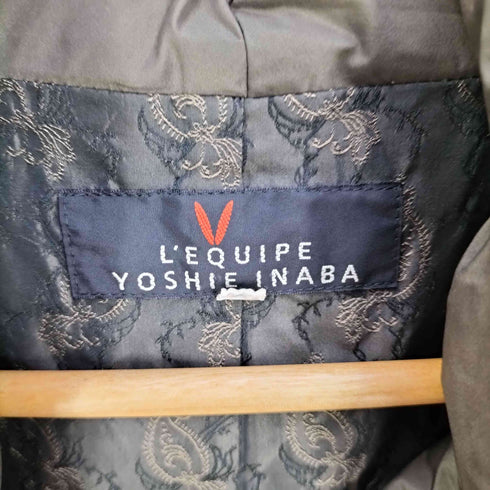レキップヨシエイナバ LEQUIPE YOSHIE INABA ショールカラー 比翼 ダウンロングコート レディース JPN:9号