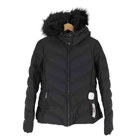ザラ ZARA ファー フーデッド 中綿コート レディース import:M
