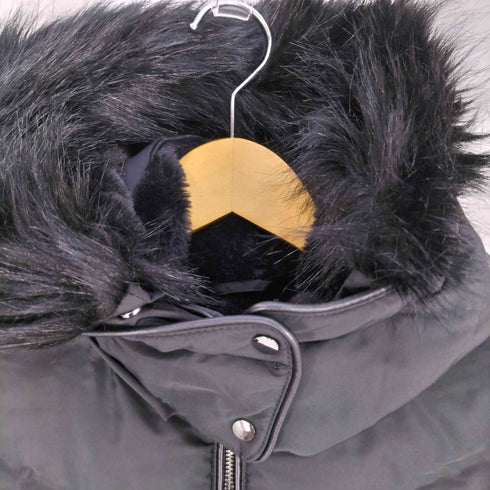 ザラ ZARA ファー フーデッド 中綿コート レディース import:M