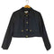 ザラ ZARA コントラストステッチ入りショートジャケット レディース import:M