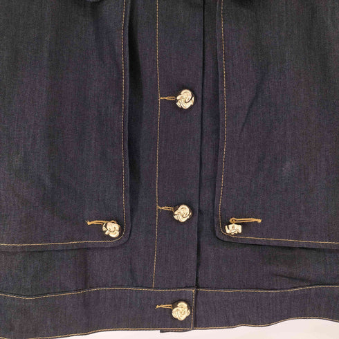 ザラ ZARA コントラストステッチ入りショートジャケット レディース import:M