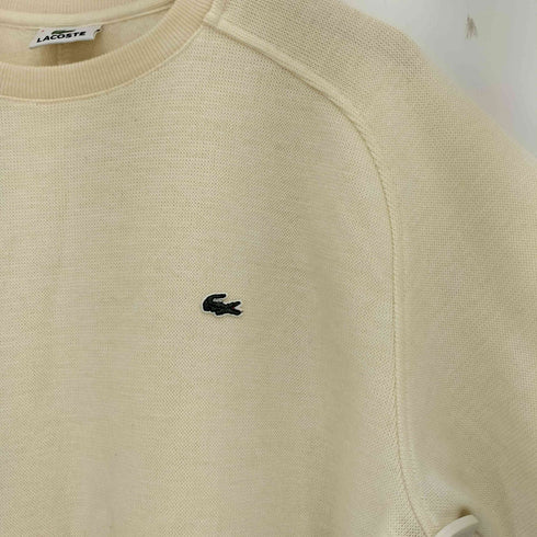 ラコステ LACOSTE 90s ラグランスリーブ ロゴ刺繍 ウールアクリル クルーネックニット メンズ 3