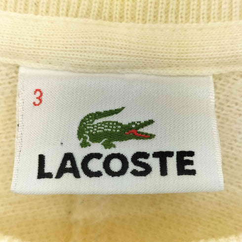 ラコステ LACOSTE 90s ラグランスリーブ ロゴ刺繍 ウールアクリル クルーネックニット メンズ 3