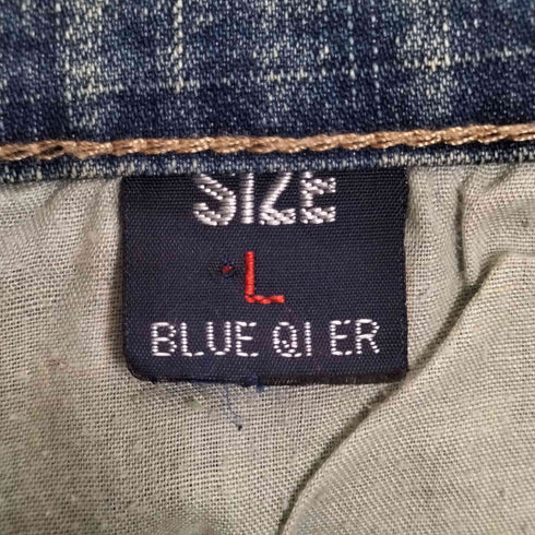 BLUE QI ER ビーズ刺繍 Y2k フレアデニム レディース JPN:L