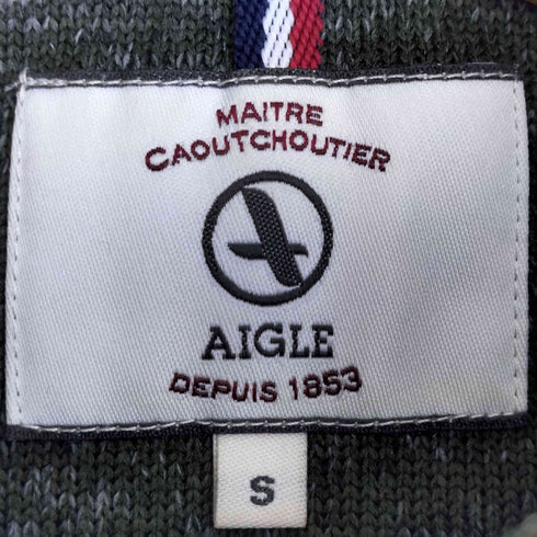 エーグル AIGLE ロゴ刺繍 ハーフ スナップセーター メンズ import:S