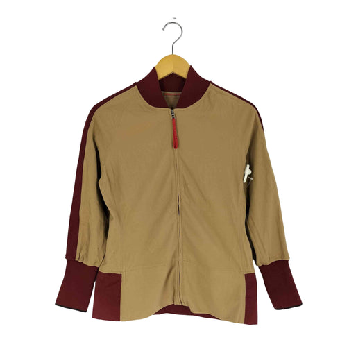 プラダ PRADA イタリア製 異素材切替 ツートン ジップアップジャケット レディース import:M