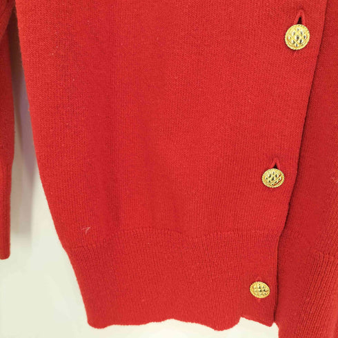 Mac Millan スコットランド製 カシミヤ100 金ボタン カーディガン レディース