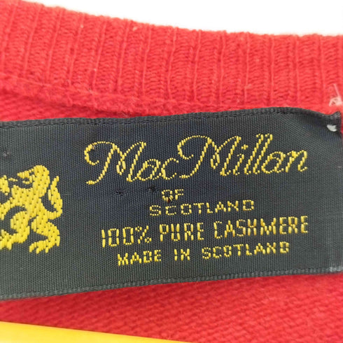 Mac Millan スコットランド製 カシミヤ100 金ボタン カーディガン レディース