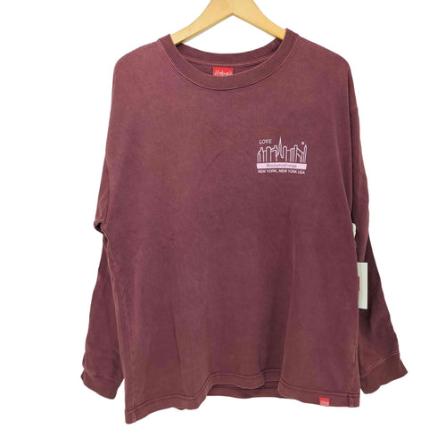 マンハッタンポーテージ Manhattan Portage ロゴプリント クルーネック L/S Tシャツ メンズ import:S
