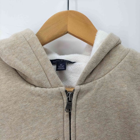 トミーヒルフィガー TOMMY HILFIGER 裏地 ボア ロゴ刺繍 ジップアップパーカー レディース import:XS
