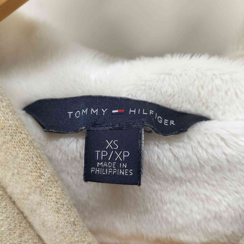 トミーヒルフィガー TOMMY HILFIGER 裏地 ボア ロゴ刺繍 ジップアップパーカー レディース import:XS