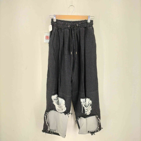 NINE NUTS フェイクレイヤード ダメージシャツ ワイドパンツ セットアップ メンズ