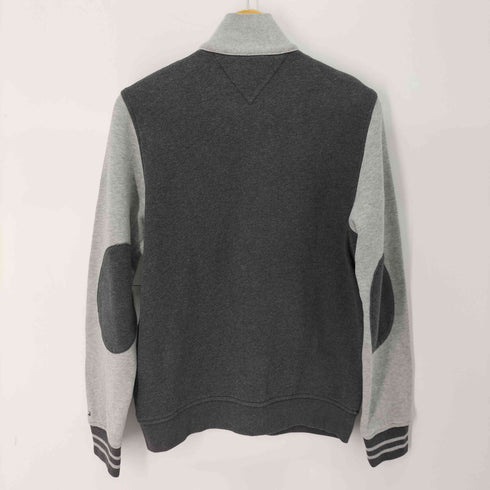 トミーヒルフィガー TOMMY HILFIGER ジップアップ スウェットシャツ エルボーパッチ メンズ import:XS