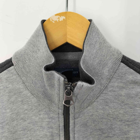 トミーヒルフィガー TOMMY HILFIGER ジップアップ スウェットシャツ エルボーパッチ メンズ import:XS