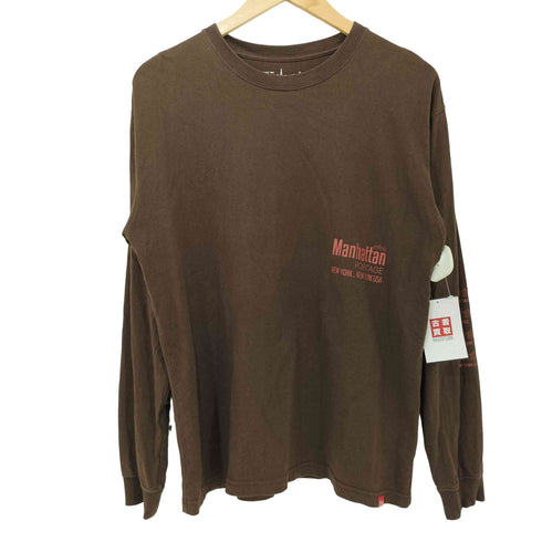 マンハッタンポーテージ Manhattan Portage 両面プリント L/S Tシャツ メンズ S