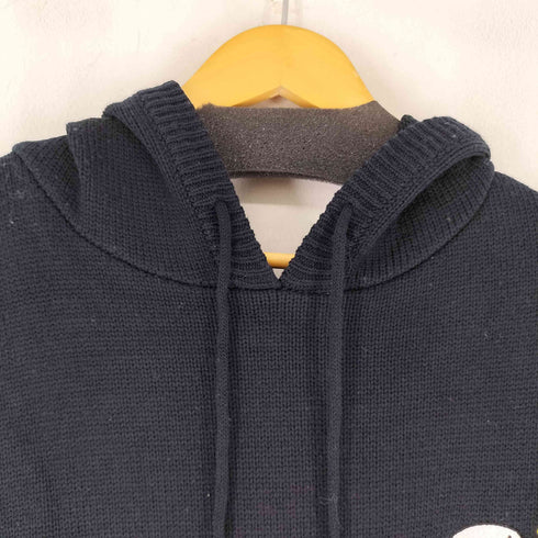 stockholm syndrome 刺繍デザインニットパーカー メンズ