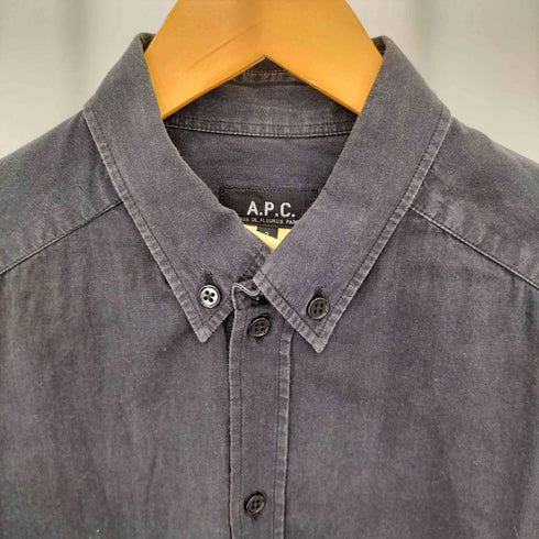 アーペーセー A.P.C. コットン ボタンダウン半袖シャツ メンズ 2