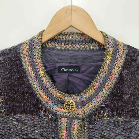chamois 金ボタン ニットジャケット レディース
