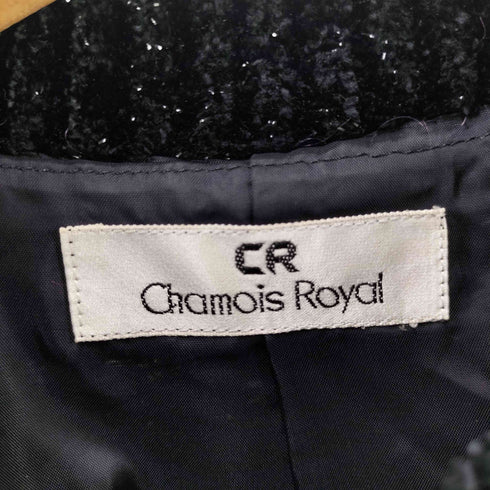 chamois royal 金ボタン 総柄 ニットカーディガン レディース