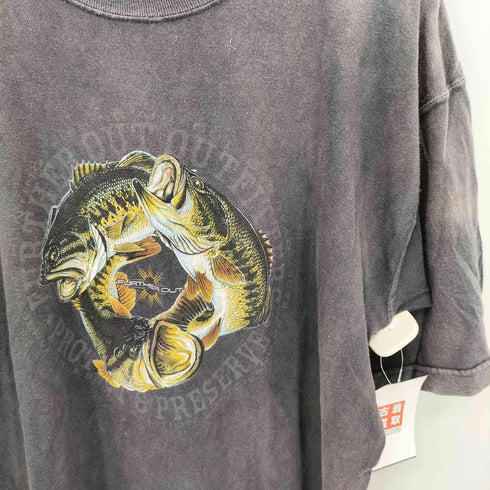 FURTHER OUT フィッシュ 魚 プリント クルーネックTシャツ メンズ
