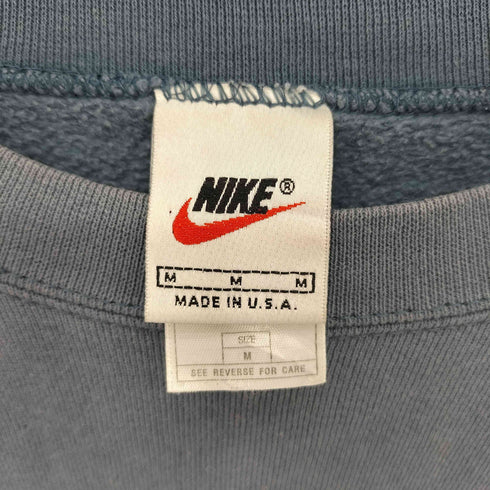 ナイキ NIKE 90s 白タグ USA製 ロゴ刺繍 クルーネックスウェット メンズ import:M