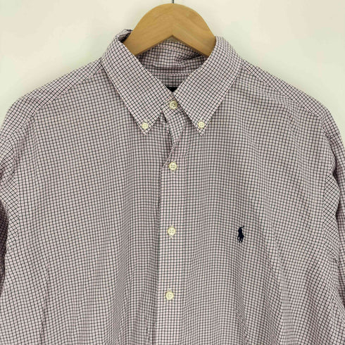 ラルフローレン RALPH LAUREN CLASSIC FIT ポニー刺繍 グラフチェック B.D. L/S コットン シャツ メンズ 16 1/2