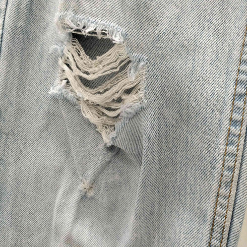 リーバイス Levis 90S 92年製 USA製 ボタン裏530 刻印 オレンジタブ 550 アイスウォッシュ ストレート ダメージ デニム パンツ メンズ W33 L36