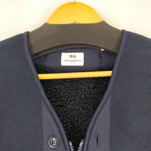 ユニクロ UNIQLO フリースノーカラーコート メンズ JPN:L