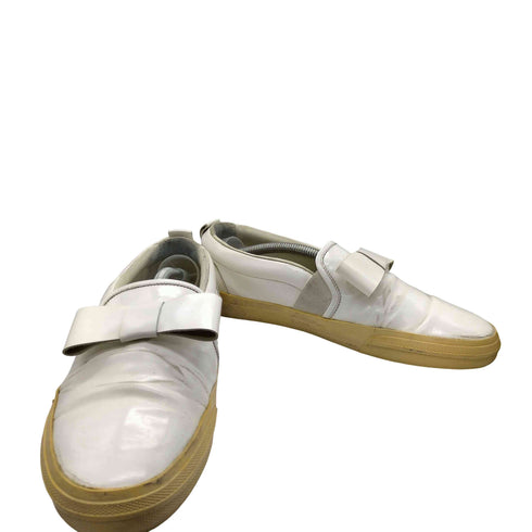 ゴールデングース GOLDEN GOOSE SEASTAR 汚れ加工 リアルレザー エナメル リボン スリッポン メンズ EUR:40