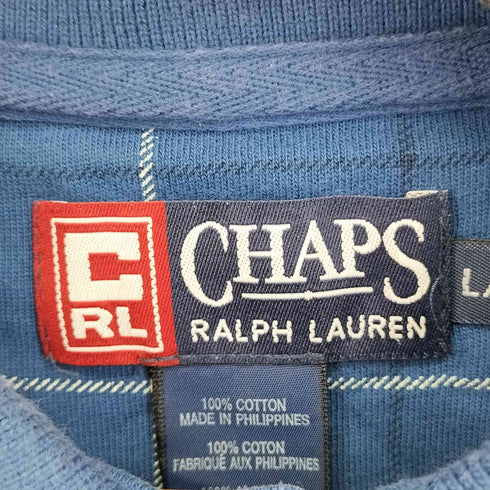 チャップスラルフローレン CHAPS RALPH LAUREN チェック S/S ポロシャツ メンズ import:L