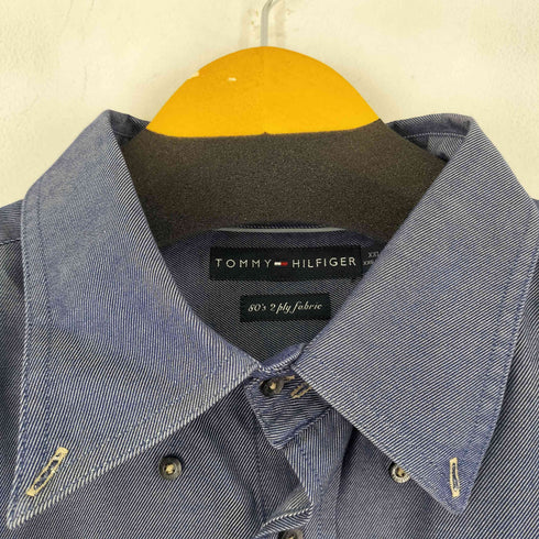 トミーヒルフィガー TOMMY HILFIGER 80'S 2PLY FABRIC L/S BDシャツ メンズ import:XXL
