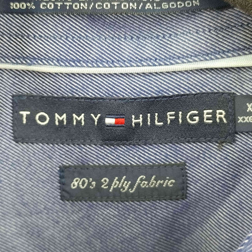 トミーヒルフィガー TOMMY HILFIGER 80'S 2PLY FABRIC L/S BDシャツ メンズ import:XXL