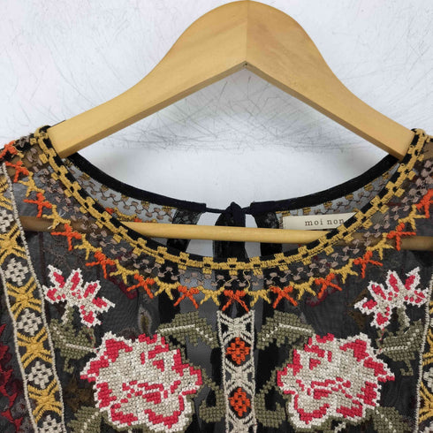 ヌキテパ NE QUITTEZ PAS 総刺繍 シアー カーディガン レディース