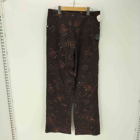 エコーズラッタ ECKHAUS LATTA USA製 花柄 装飾 ストレート コーデュロイ コーズ パンツ メンズ 30