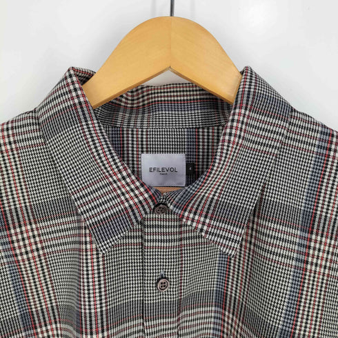 エフィレボル .efiLevol グレンチェック プルオーバーシャツ メンズ JPN:4
