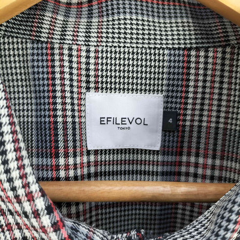 エフィレボル .efiLevol グレンチェック プルオーバーシャツ メンズ JPN:4